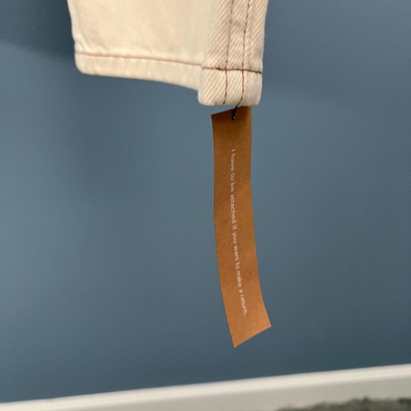 Reformation Lexi High Rise Wide Leg Jeans – Ivory – Size 24 - Picture 5 of 16